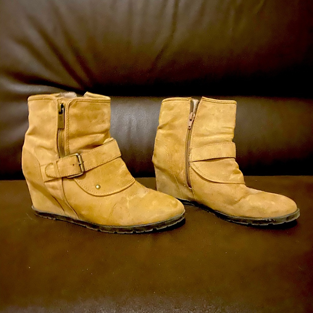 Tan booties